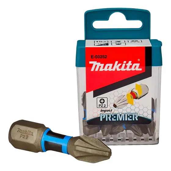 Puntas Impact Premier Pz2-25mm 15 Pzas - Makita 1 Puntas Impact Premier Pz2-25mm 15 Pzas - Makita