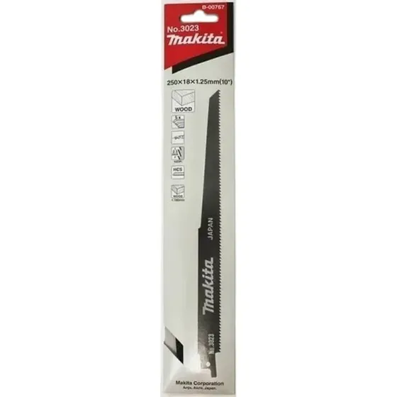 Pack 5 Hojas Sierra Sable Madera 250x18x1.25mm/10 T - Makita 1 Pack 5 Hojas Sierra Sable Madera 250x18x1.25mm/10 T - Makita