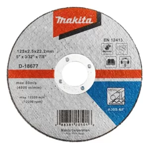 10 Disco Corte Metal Makita 115mm 4-1/2 2,5mm A30 Color Gris