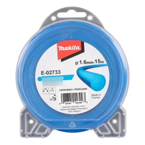 Hilo Nylon Redondo Azul 1,6 Mm X 15 M Orilladora Makita
