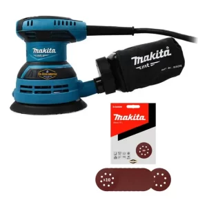 Lijadora Roto Orbital 125mm Makita M9204b + 10 Lijas G-60 Color Turquesa