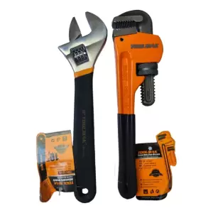 Set Llave Inglesa Stillson y Francesa 10"