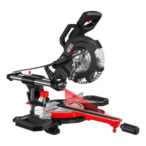 Sierra Ingleteadora Telescópica TEH 1800W con Láser 8"