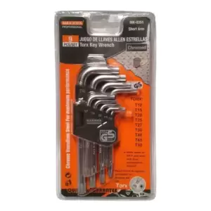 Juego 9 Llaves Torx Estrella Makawa Acero