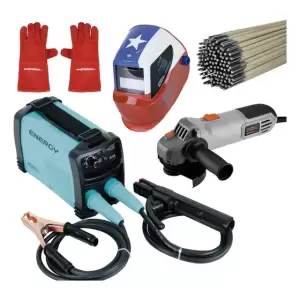 Soldadora 140amp+ Esmeril 41/2+ Mascara+ Guante+ Electrodos