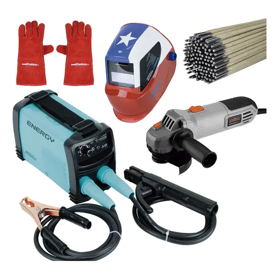 Soldadora 140amp+ Esmeril 41/2+ Mascara+ Guante+ Electrodos 1 Soldadora 140amp+ Esmeril 41/2+ Mascara+ Guante+ Electrodos
