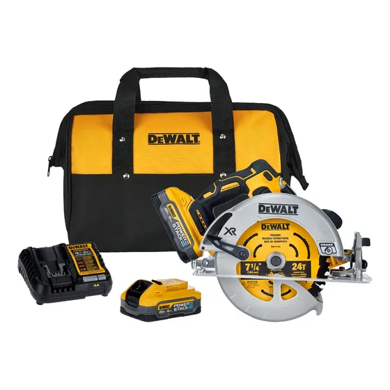 Sierra Circular 7-1/4 Xr con 2 baterías 5ah Dewalt Dcs570h2 color amarillo 1 Sierra Circular 7-1/4 Xr con 2 baterías 5ah Dewalt Dcs570h2 color amarillo