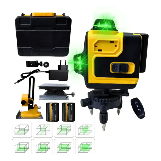 Nivel Laser 16 Líneas 360° 4D Verde Claxton Profesional 1 Nivel Laser 16 Líneas 360° 4D Verde Claxton Profesional