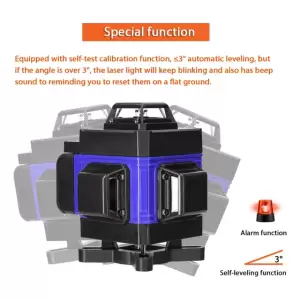 Nivel Láser Multicolor 16 Líneas 4D Autonivelante