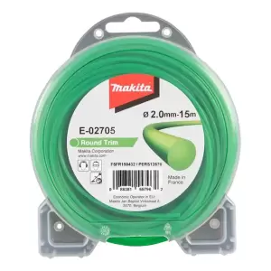 Hilo Nylon Redondo Verde 2.0mm X 15m Makita E-02705