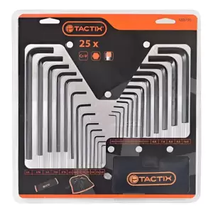 Set 25 Llaves Allen Mm/Pulgadas Tactix