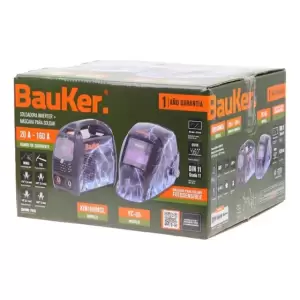 Soldadora Inverter Bauker Kin1601 160a+ Máscara Fotosensible