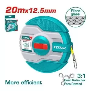 Huincha De Medir Fibra de Vidrio 20m Total TMTF13206