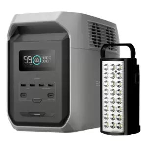 Generador Eléctrico EcoFlow Delta 3 1500 + Luz Emergencia