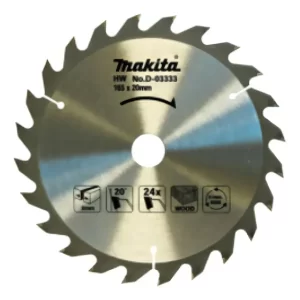 Disco De Sierra 6-1/2''x2x20mm 24 D Madera - Makita