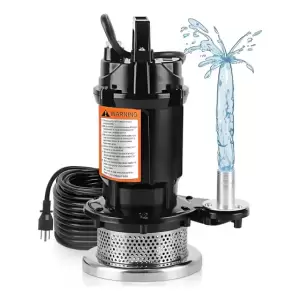 Bomba de Agua Sumergible 370W 1/2HP 1500L/h Negra
