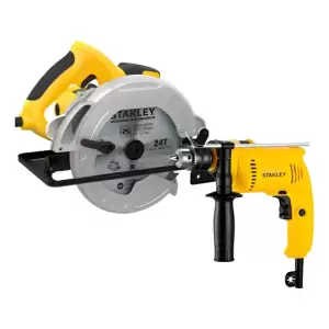 Sierra Circular 1600w + Taladro Perc. 600w Stanley Sc16-prom Amarillo/negro