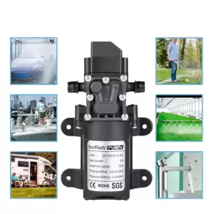 Bomba de Agua Diafragma Portátil 12V 6L/min Inteligente