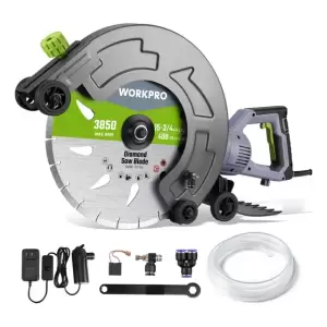 Sierra Para Hormigón Húmedo Workpro De 16 Pulgadas Con Acces
