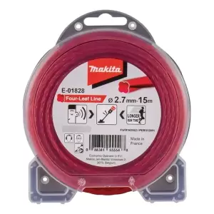 Hilo Nylon Estriado 2.7mm X 15m Orilladora Makita E-01828 Color Rojo