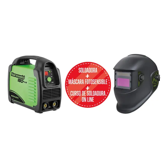 Soldadura Indura Nanoweld 180 + Mascara Fotosensible Y Curso 1 Soldadura Indura Nanoweld 180 + Mascara Fotosensible Y Curso