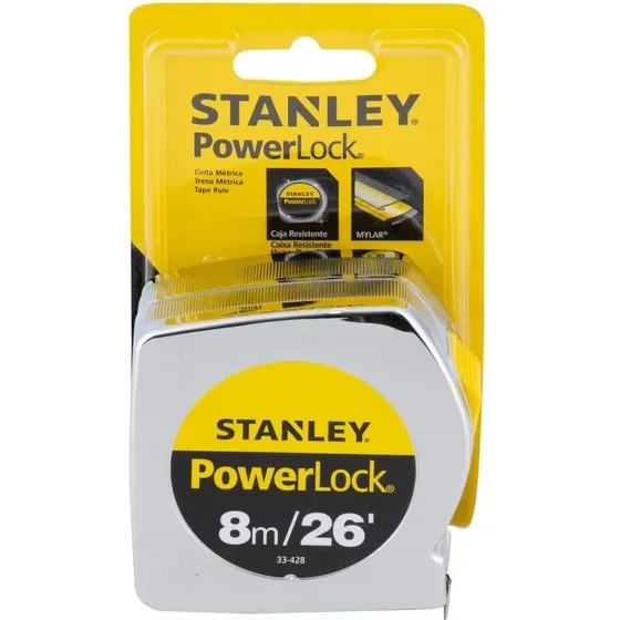 Huincha De Medir Stanley 8 Metros Metálica Amarilla 1 Huincha De Medir Stanley 8 Metros Metálica Amarilla