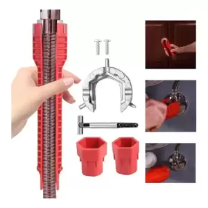 Llave Inglesa Multiuso para Fregadero 3 Cabezales