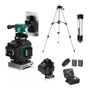 Nivel Laser 16 Líneas 360º Verde + Trípode 1.5m Ajustable
