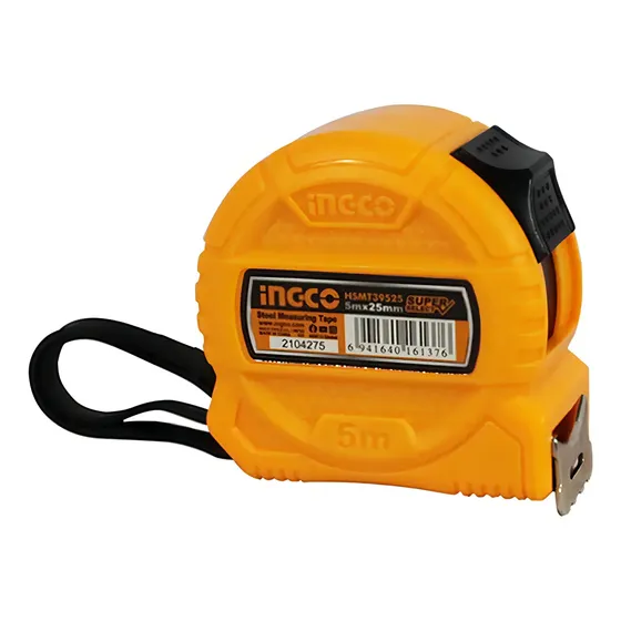 Huincha de Medir Cinta Métrica Acero 5m Ingco HSMT39525 1 Huincha de Medir Cinta Métrica Acero 5m Ingco HSMT39525