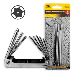 Juego 8 Llaves Allen Torx Toro Negro T9-T40