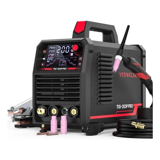 Soldador Tig 205a Yeswelder Dc Tig/pulse Tig 3 En 1 1 Soldador Tig 205a Yeswelder Dc Tig/pulse Tig 3 En 1