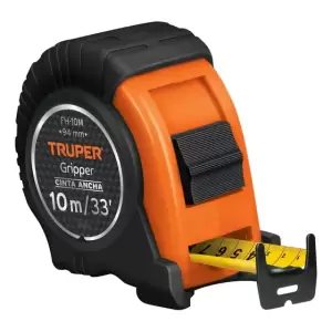 Huincha de Medir Truper 10m x 33mm Gripper FH-10M