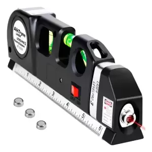 Nivel Laser Pro 3 Multiuso con Cinta Métrica y Regla