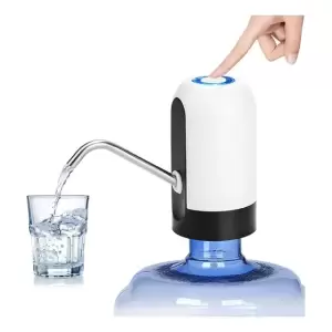 Bomba de Agua Dispensador Eléctrico USB Bidón Negro Blanco