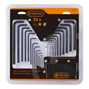 Juego Llaves Allen Tactix Pulgadas y MM 25 Pzas