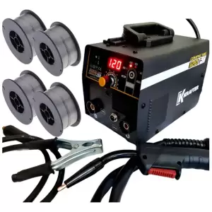 Soldadora Krafter Compac Mig 120 F X + 4 Rollos + Boquilla