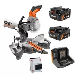 Sierra Ingleteadora Ridgid 7-1/4 + Batería y Cargador