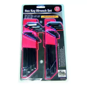 Set 22 Llaves Allen Hexagonales Métricas