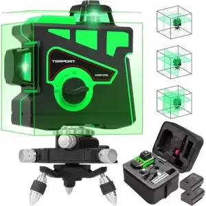 Nivel Láser 12 Líneas Verde 360 Generac + Trípode y Maletín