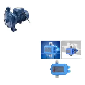 Kit Bomba de Agua 1HP QB80 + Controlador Presión 10 Bar