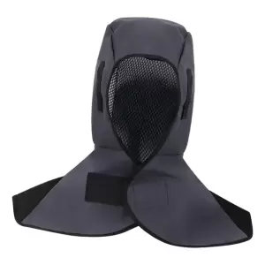 Capucha Soldador Ignífuga Ajustable Con Cuello Gris
