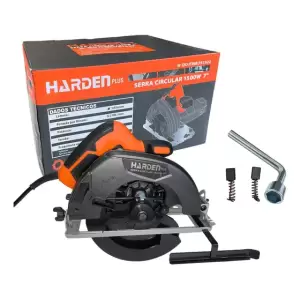 Sierra circular Harden, 185 mm (7 pulgadas), 1500 W, 751522, color negro/naranja, frecuencia 50 Hz/60 Hz