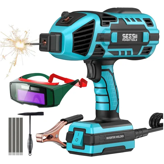 Soldadora Portátil Seesii 110 V 120 A De Mano Con Gafas Y Ma 1 Soldadora Portátil Seesii 110 V 120 A De Mano Con Gafas Y Ma