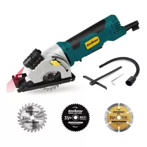 Mini Sierra Circular Enventor 4.8a 4000rpm Con Guía Láser