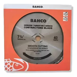 Sierra Circular 7-1/4 40 D. Bahco Eje 5/8 Modelo Ctc-740