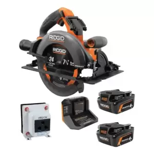 Kit Sierra Circular 7-1/4 + Cargador + Bateeria Ridgid