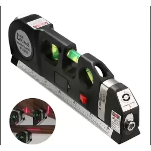 Nivel Laser 3 Burbujas con Cinta Métrica y Regla