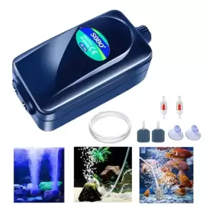 Bomba de Aire Oxígeno Pecera Acuario 8W Doble Salida
