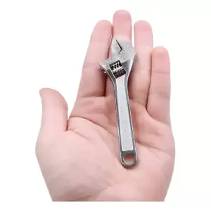 Llave Inglesa Ajustable Acero Plateado 4 Pulgadas
