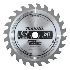 Hoja De Sierra Circular Makita D-67022 6-1/2puLG 24t, Uso Ge